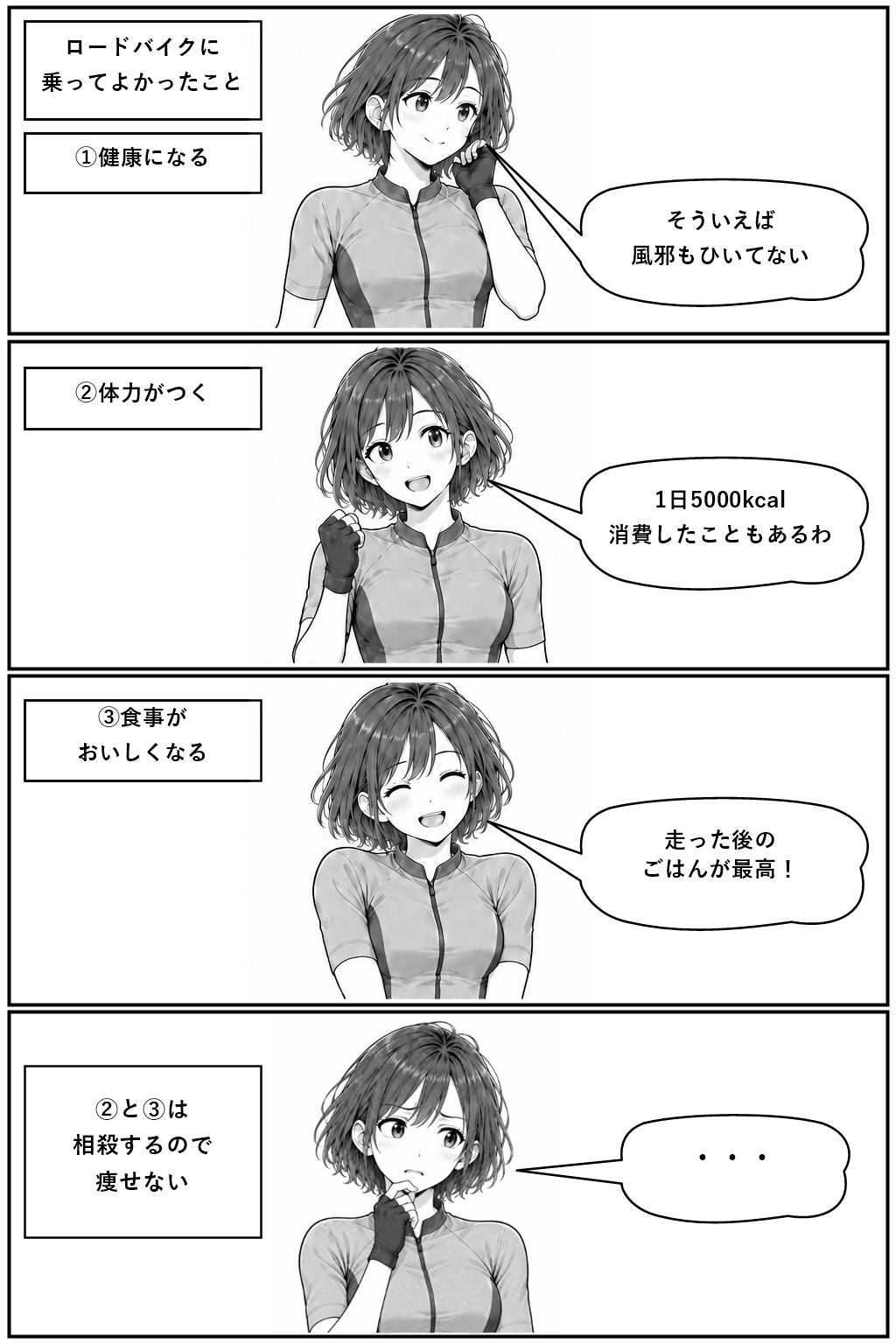 第三話「メリット」の4コマ漫画
